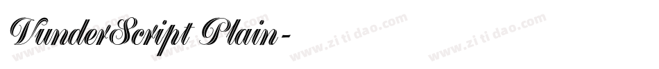 VunderScript Plain字体转换